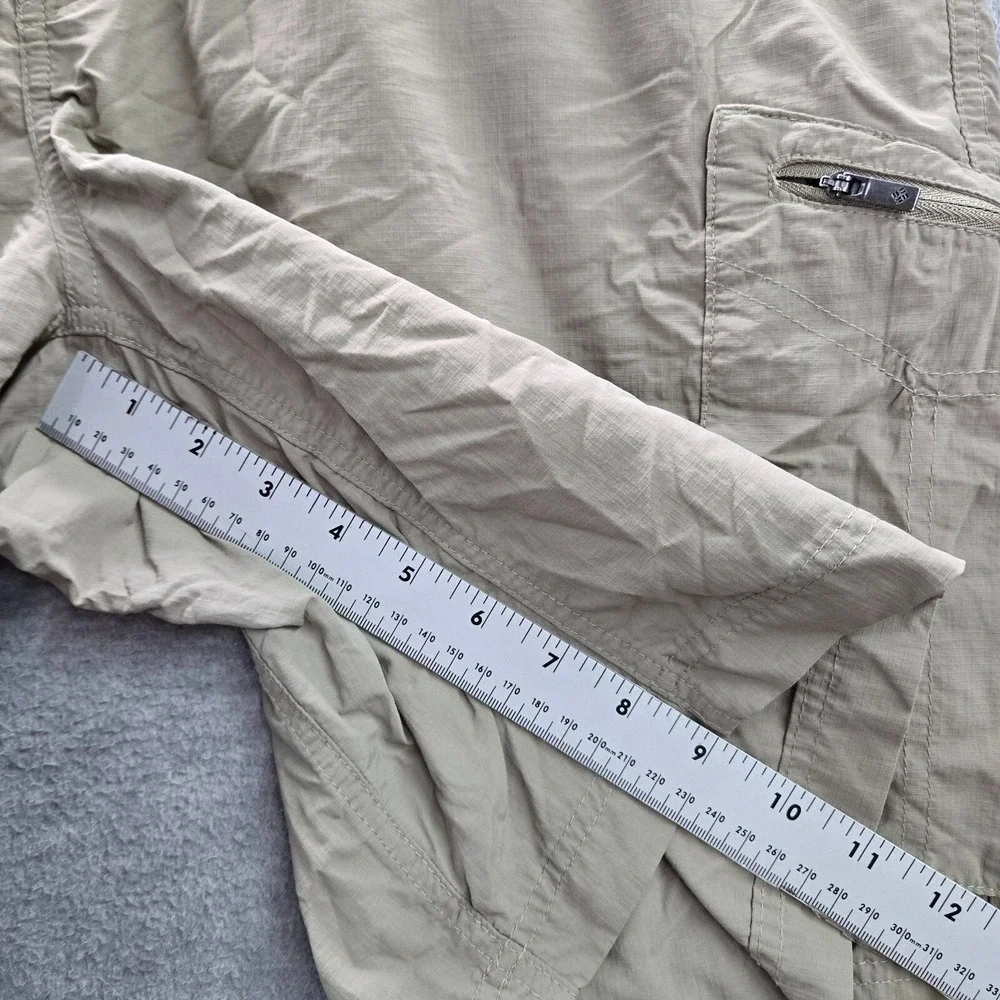 Columbia Men Shorts 40 Beige Chino Omni Shade Cargo‎ Pockets Nylon 9 in Inseam